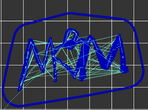 Slic3r created a gcode file that is shown in Repetier-Host, ready for printing.