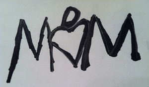 Hand drawn design. Sharpie on index card.