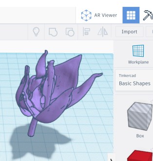 TinkerCAD AR Viewer Button